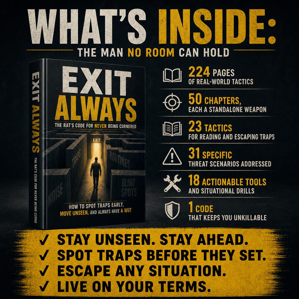 EXIT ALWAYS: THE RAT'S CODE FOR NEVER BEING CORNERED