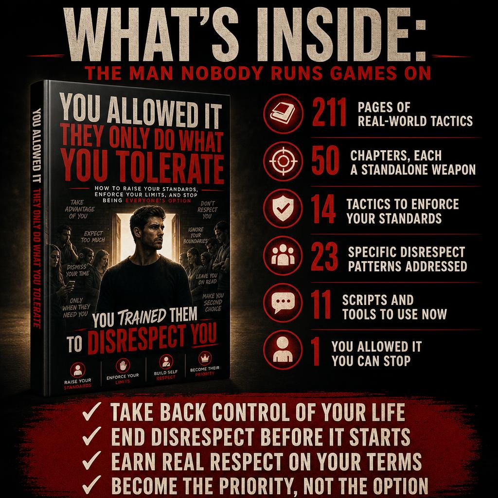 YOU ALLOWED IT: THEY ONLY DO WHAT YOU TOLERATE