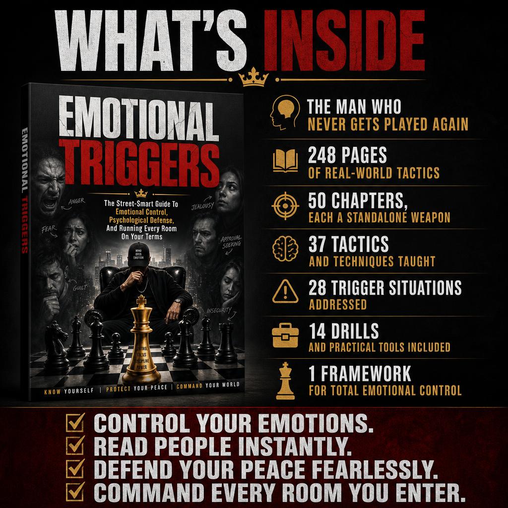 EMOTIONAL TRIGGERS: The Street-Smart Guide To Emotional Control, Psychological Defense, And Running Every Room On Your Terms