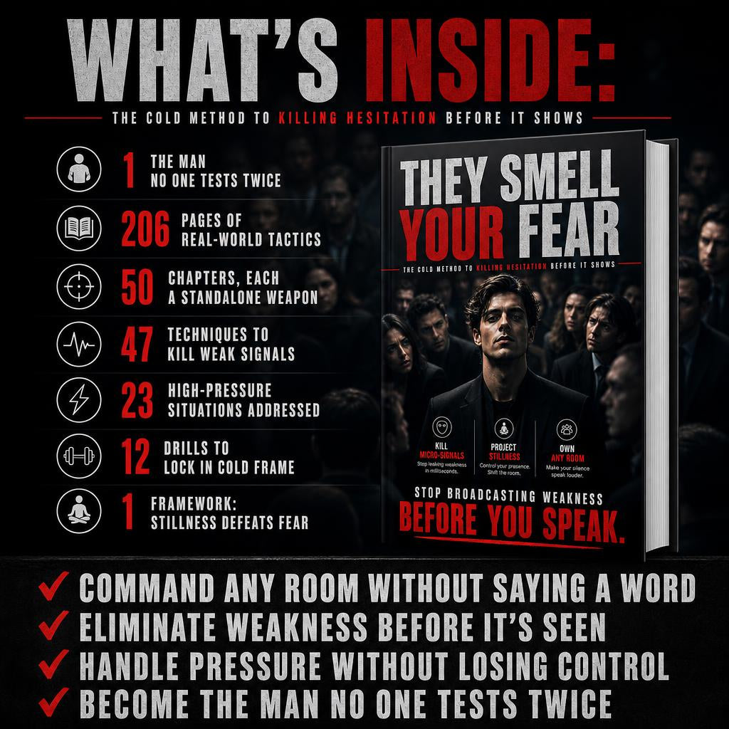 THE COLD METHOD TO KILLING HESITATION BEFORE IT SHOWS: How To Kill Micro-Signals, Project Stillness, And Own Any Room