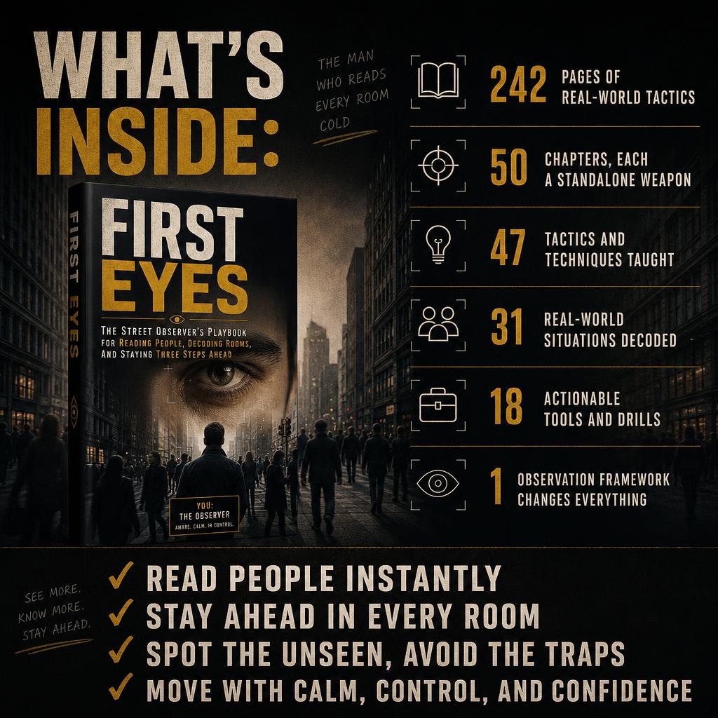 FIRST EYES: The Street Observer's Playbook For Reading People, Decoding Rooms, And Staying Three Steps Ahead