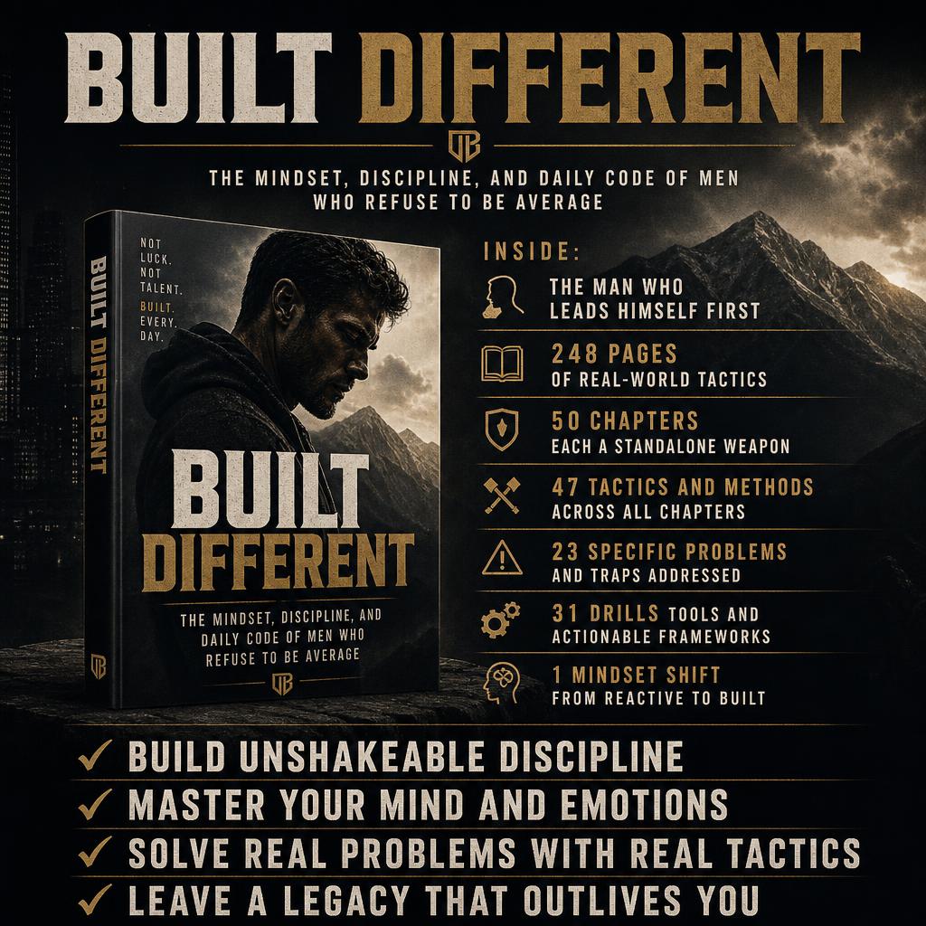 BUILT DIFFERENT: The Mindset, Discipline, And Daily Code Of Men Who Refuse To Be Average