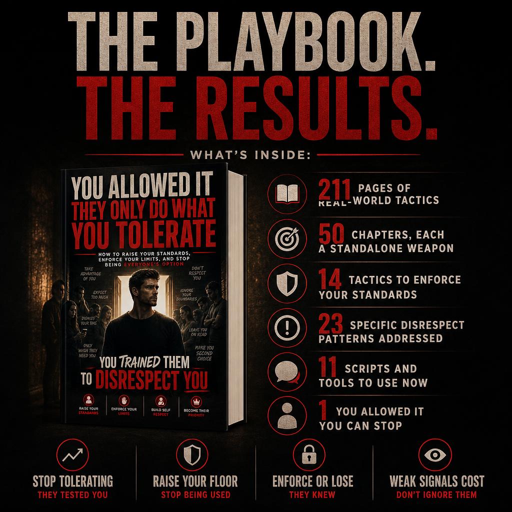 THEY ONLY DO WHAT YOU TOLERATE: How To Raise Your Standards, Enforce Your Limits, And Stop Being Everyone's Option