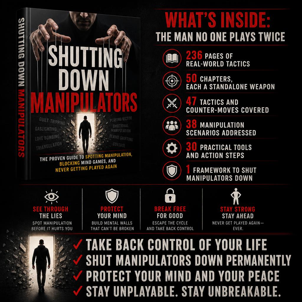 SHUTTING DOWN MANIPULATORS: The Proven Guide To Spotting Manipulation, Blocking Mind Games, And Never Getting Played Again