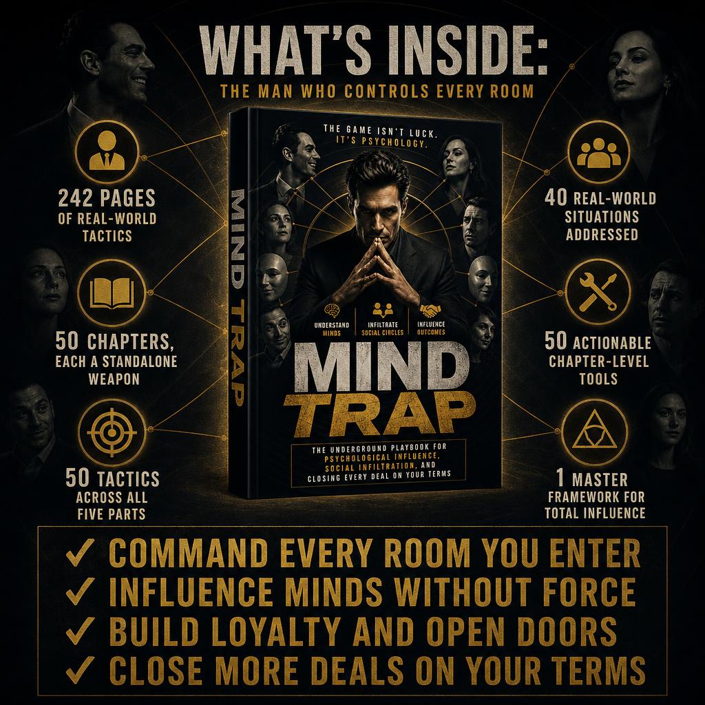 MIND TRAP: The Underground Playbook For Psychological Influence, Social Infiltration, And Closing Every Deal On Your Terms