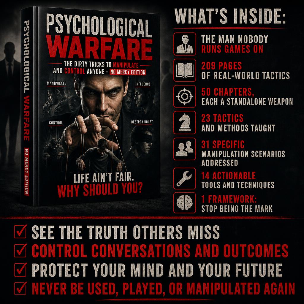 PSYCHOLOGICAL WARFARE: THE DIRTY TRICKS TO MANIPULATE AND CONTROL ANYONE - NO MERCY EDITION