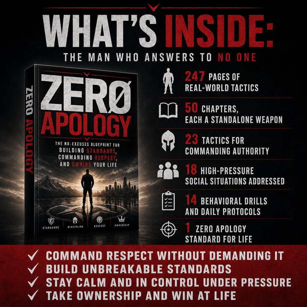 ZERO APOLOGY: The No-Excuses Blueprint For Building Standards, Commanding Respect, And Owning Your Life