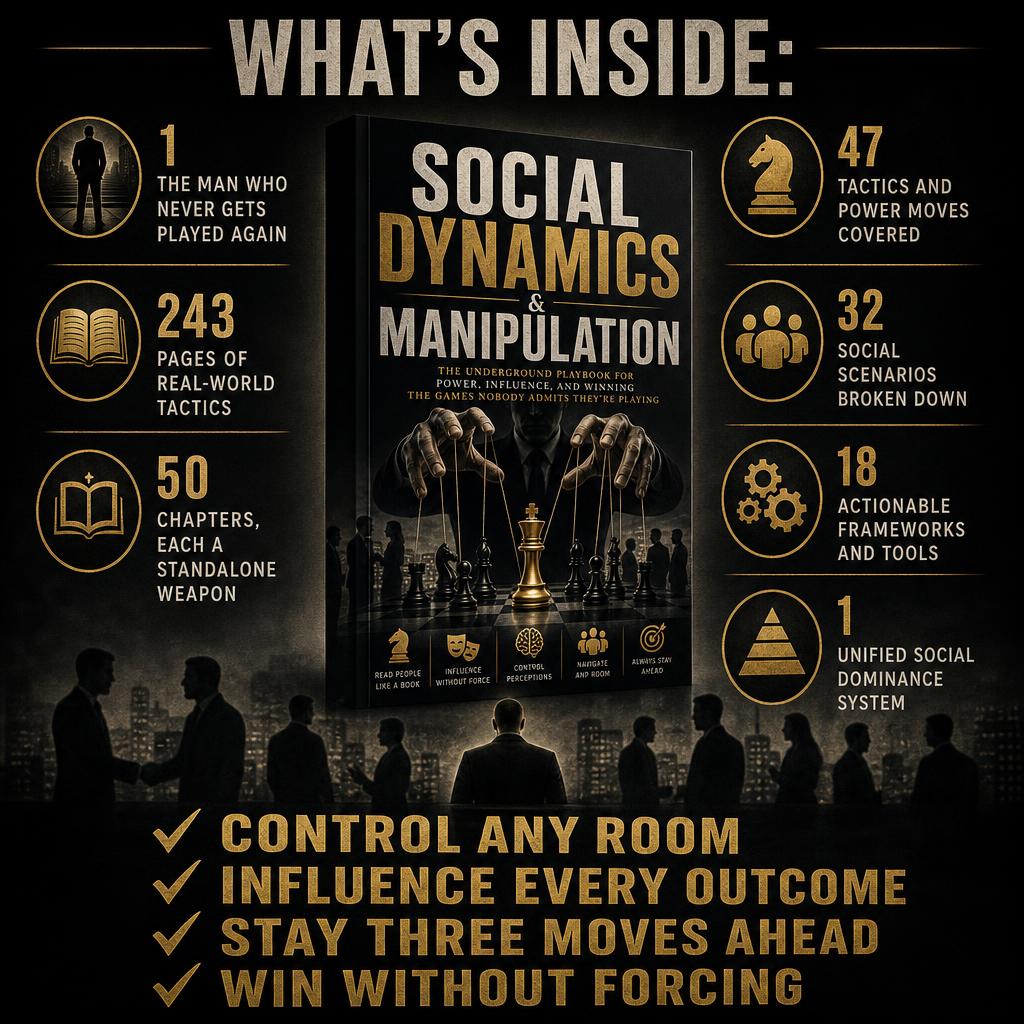 SOCIAL DYNAMICS & MANIPULATION: The Underground Playbook For Power, Influence, And Winning The Games Nobody Admits They're Playing