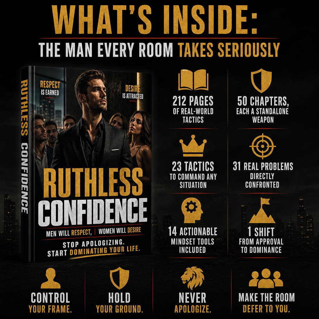 Ruthless Confidence: Men will respect, Women will desire