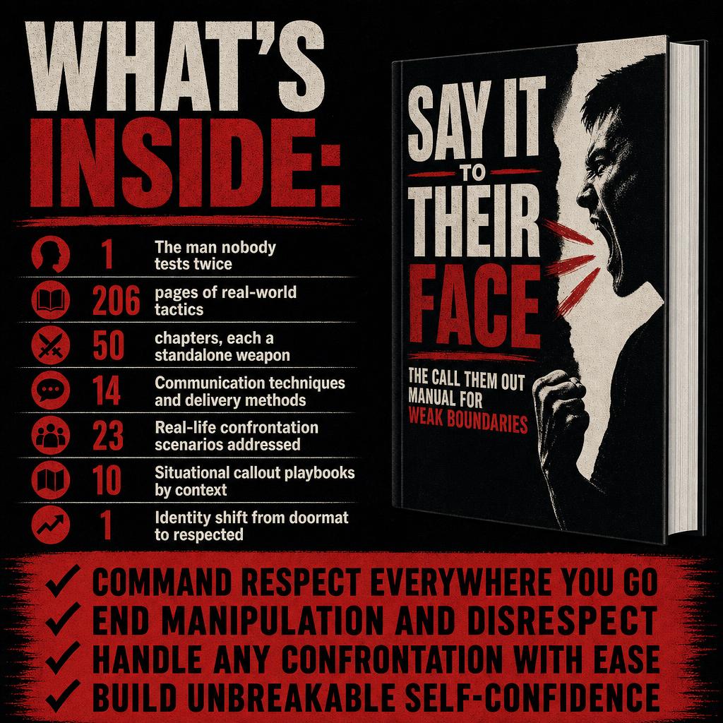 SAY IT TO THEIR FACE: THE CALL THEM OUT MANUAL FOR WEAK BOUNDARIES