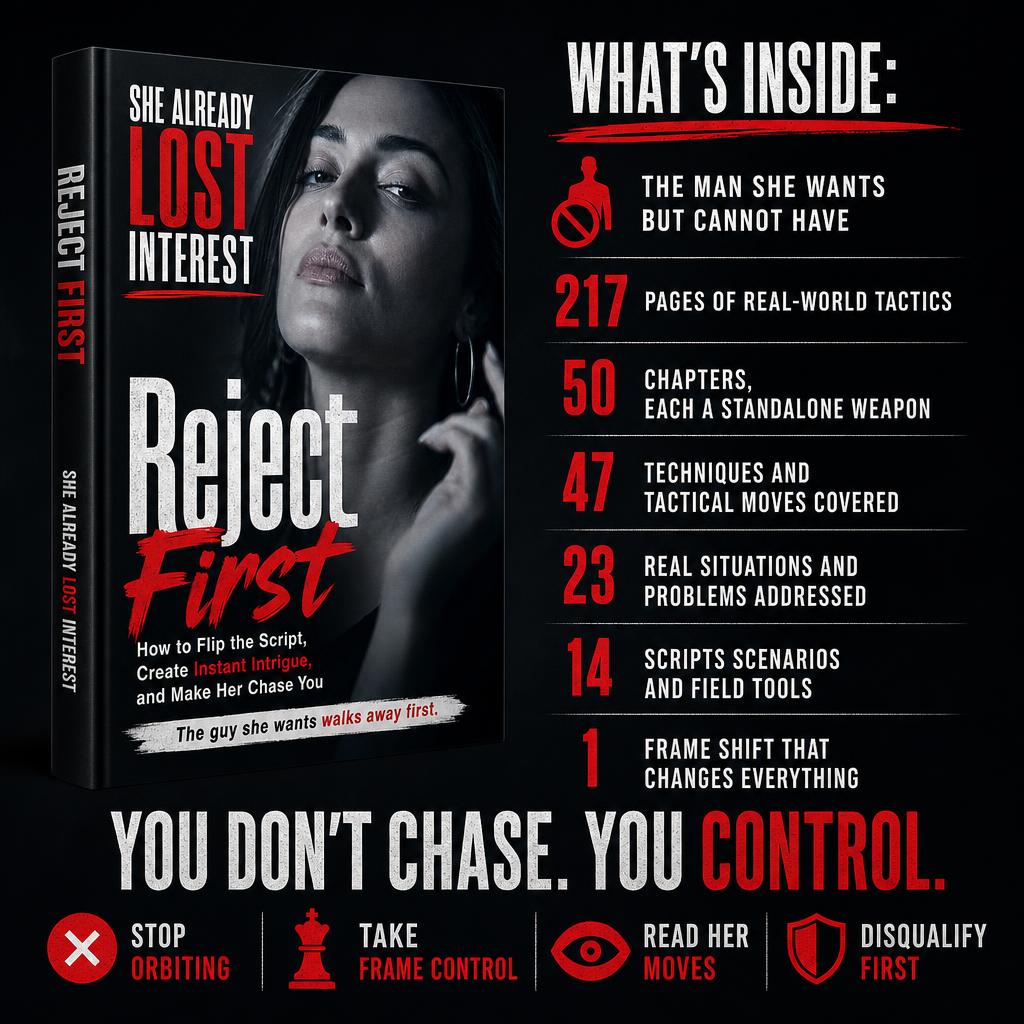 REJECT FIRST: How To Flip The Script, Create Instant Intrigue, And Make Her Chase You